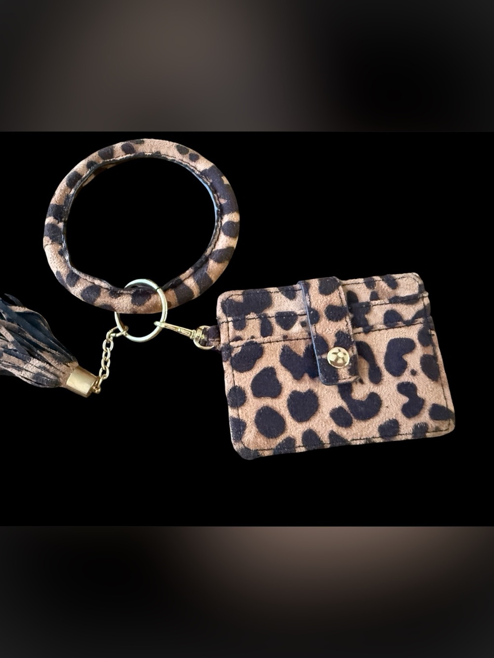 🐆 Leopard Print Wristlet Wallet & Keychain